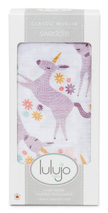 lulujo - Mulltuch / Baumwolle / 120 x 120 cm / Unicorn Modern