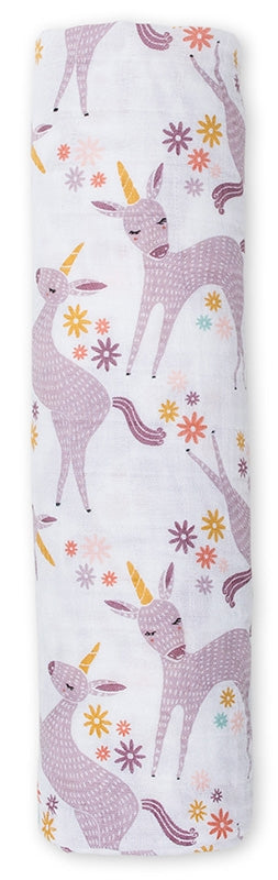 lulujo - Mulltuch / Baumwolle / 120 x 120 cm / Unicorn Modern