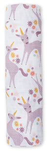 lulujo - Mulltuch / Baumwolle / 120 x 120 cm / Unicorn Modern