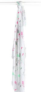 lulujo Bamboo Swaddle Mulltuch / 120 x 120 cm / Pink Kite