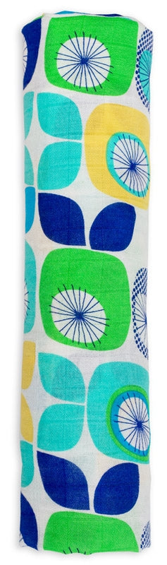 lulujo Bamboo Swaddle Mulltuch / 120 x 120 cm / Funky Fruits