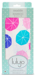 lulujo Bamboo Swaddle Mulltuch / 120 x 120 cm / Parasols