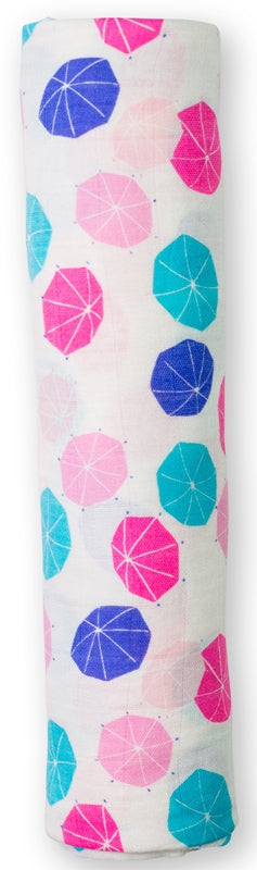 lulujo Bamboo Swaddle Mulltuch / 120 x 120 cm / Parasols