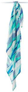 lulujo Bamboo Swaddle Mulltuch / 120 x 120 cm / Waves