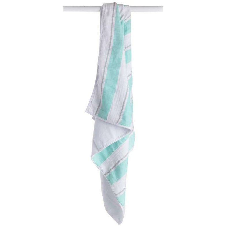 Kinderdecke - Aqua Stripe