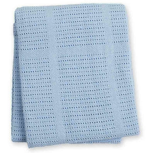 Baumwoll-Strickdecke Blue