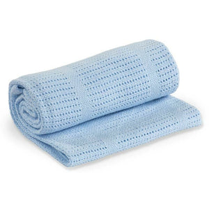 Baumwoll-Strickdecke Blue