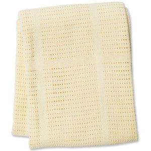 Baumwoll-Strickdecke Yellow