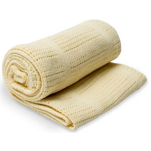 Baumwoll-Strickdecke Yellow
