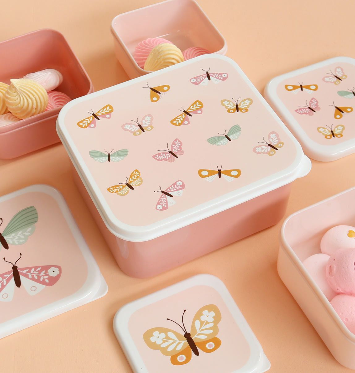 Lunchbox / 4er Set / Schmetterlinge