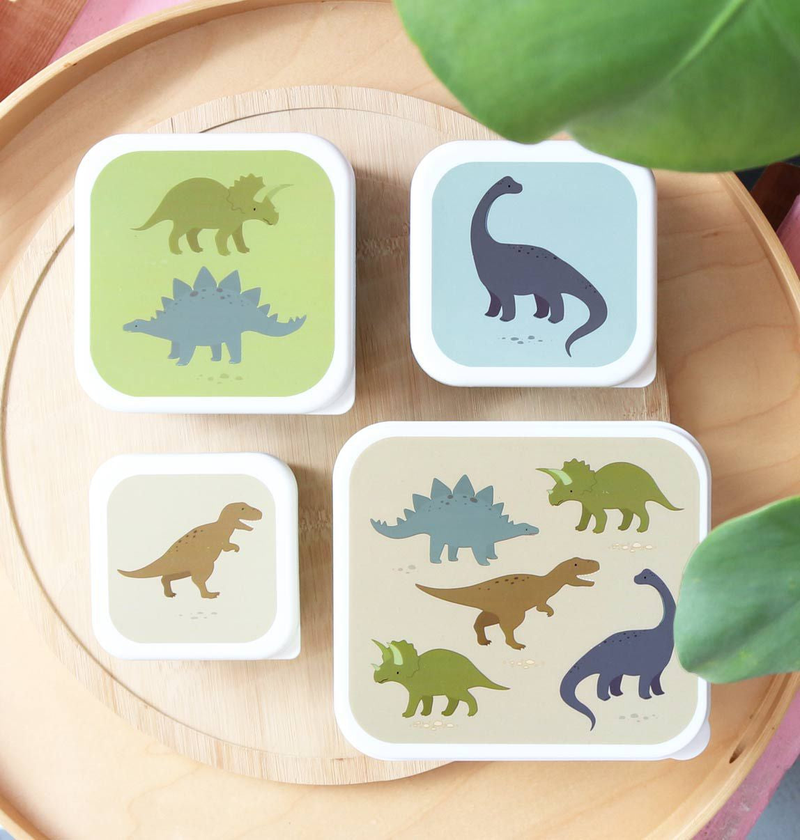 Lunchbox / 4er Set / Dinosaurier