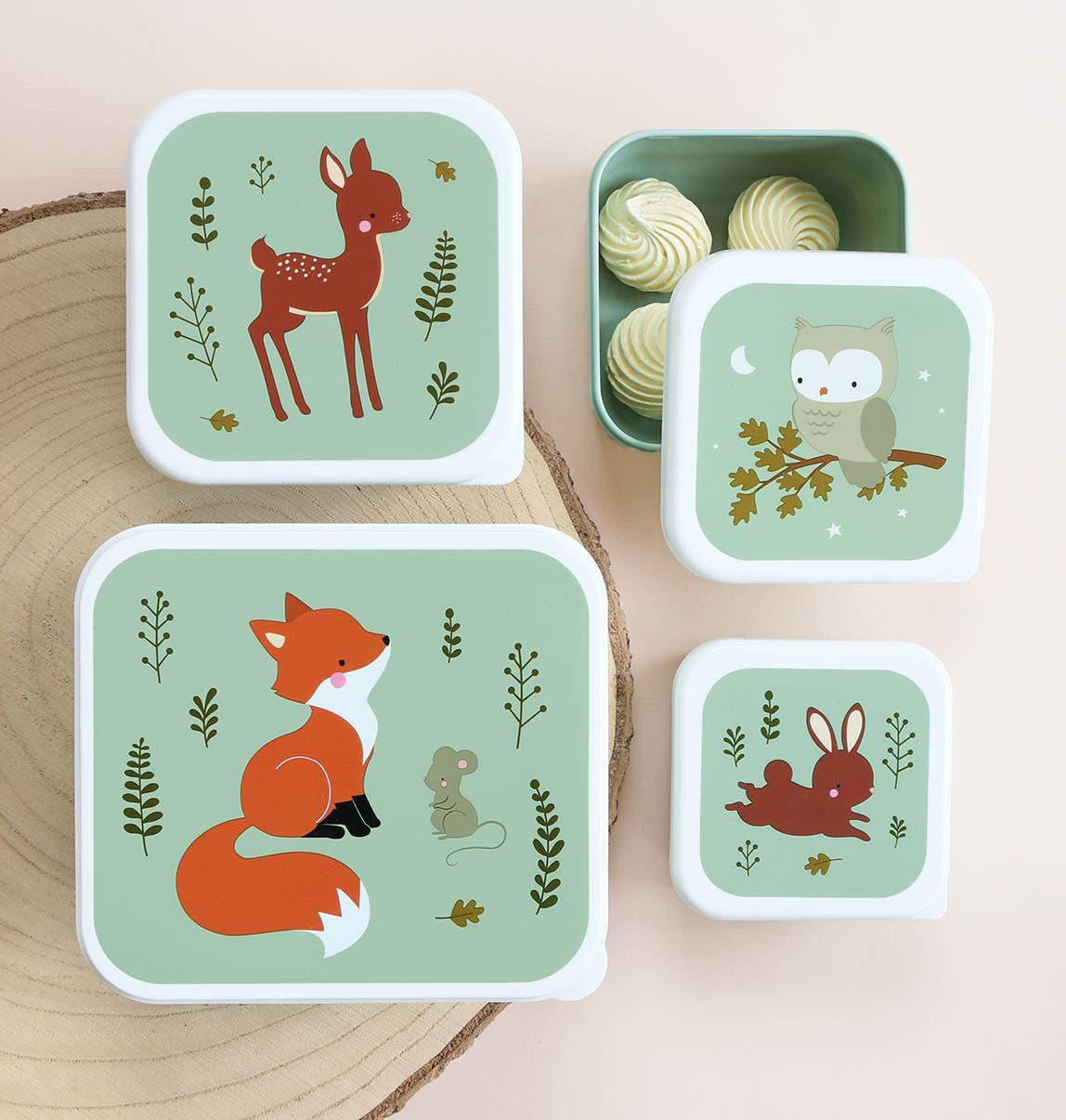 Lunchbox / 4er Set / Waldfreunde