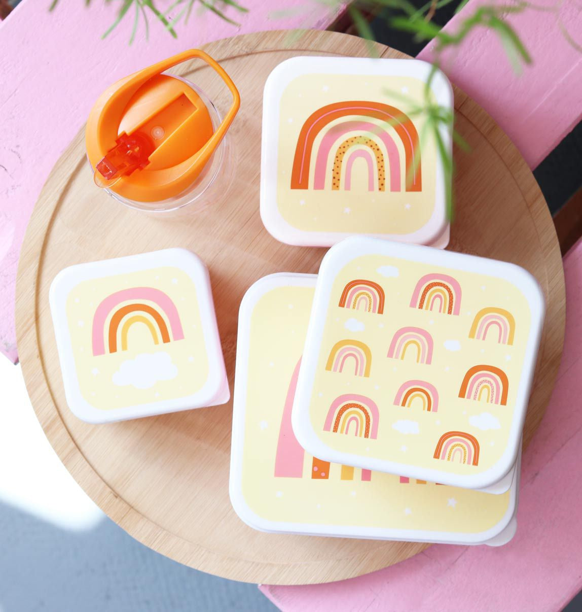 *NEU* Lunchbox / 4er Set / Regenbogen