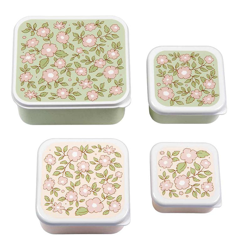 Lunchbox / 4er Set / Blumen