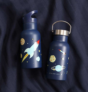 Trinkflasche - Edelstahl / Weltraum