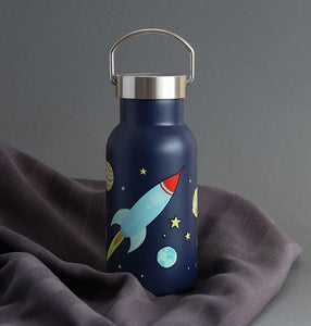 Trinkflasche - Edelstahl / Weltraum