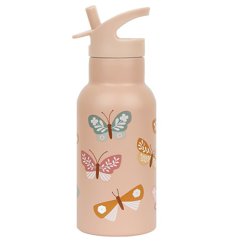 Trinkflasche - Edelstahl / Schmetterlinge