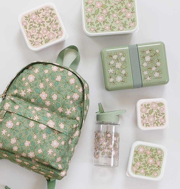 *NEU* Kleiner Rucksack / Blüten / Salbeigrün