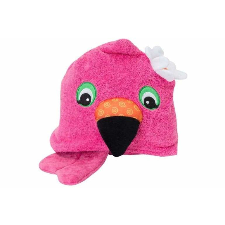 Kinder Kapuzenbadetuch ~ Franny der Flamingo