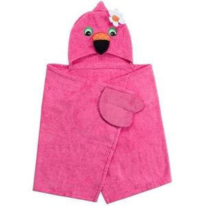 Kinder Kapuzenbadetuch ~ Franny der Flamingo
