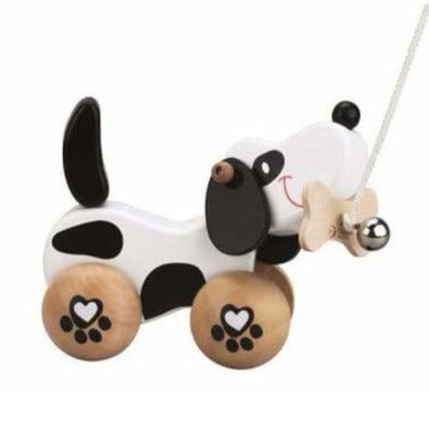 Holz Nachzieh Hund